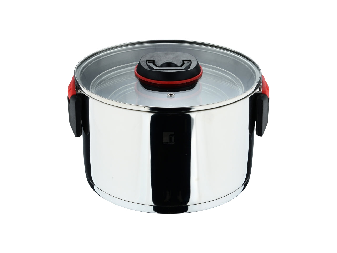 Batteria pentole 6 pezzi composto da casseruole con coperchio16cm, 20cm e 24cm in acciaio inox per piani ad induzione