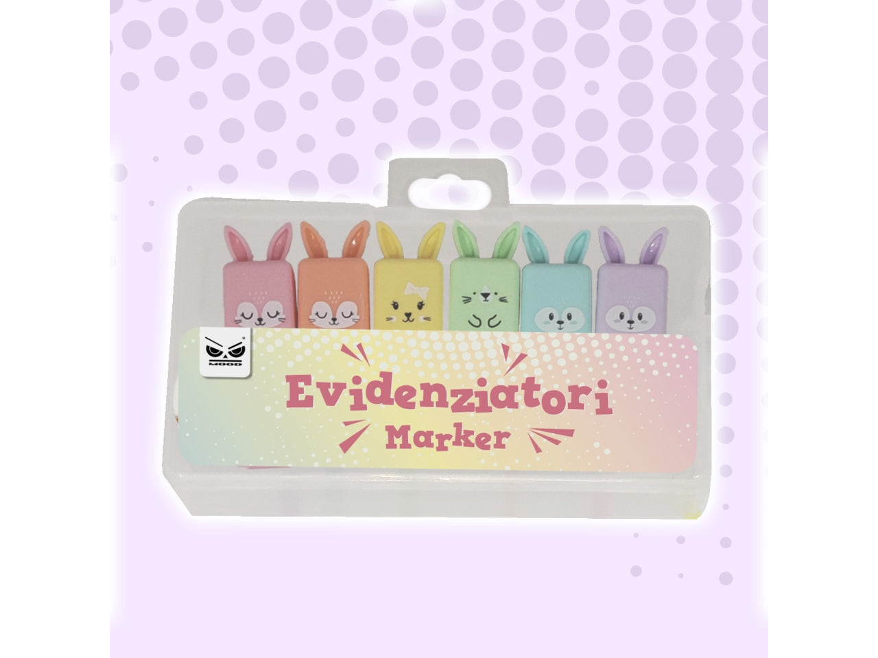 Evidenziatore coniglietto set da 6 evidenziatori