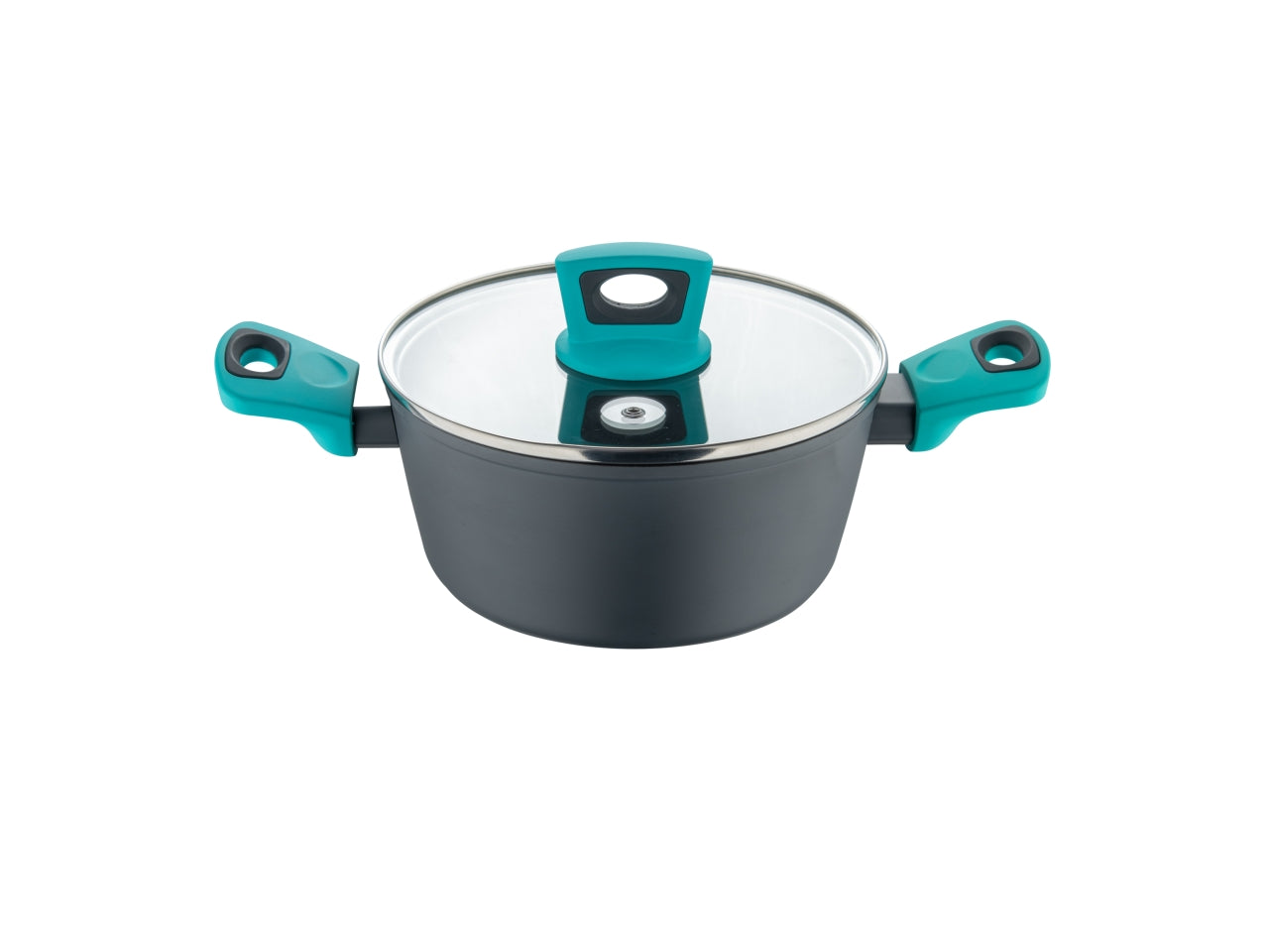 Emotion casseruola in alluminio forgiato con coperchio 20xh.9,5cm per piani ad induzione