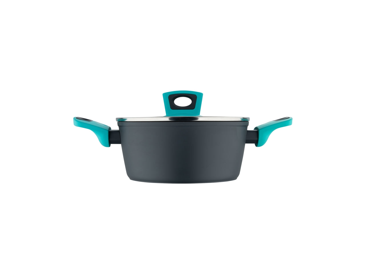 Emotion casseruola in alluminio forgiato con coperchio 20xh.9,5cm per piani ad induzione
