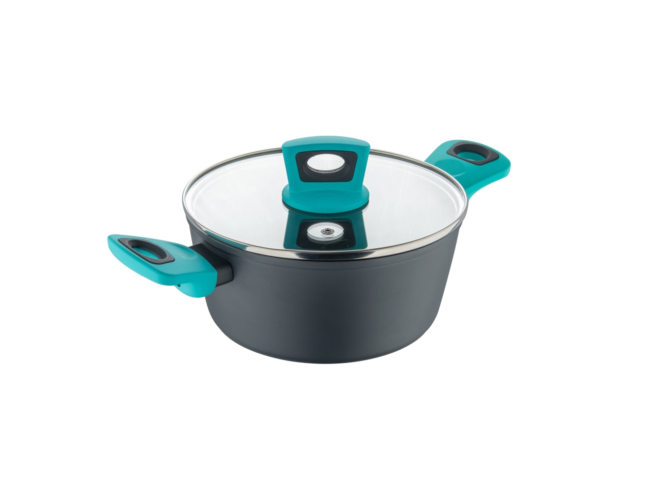Emotion casseruola in alluminio forgiato con coperchio 20xh.9,5cm per piani ad induzione