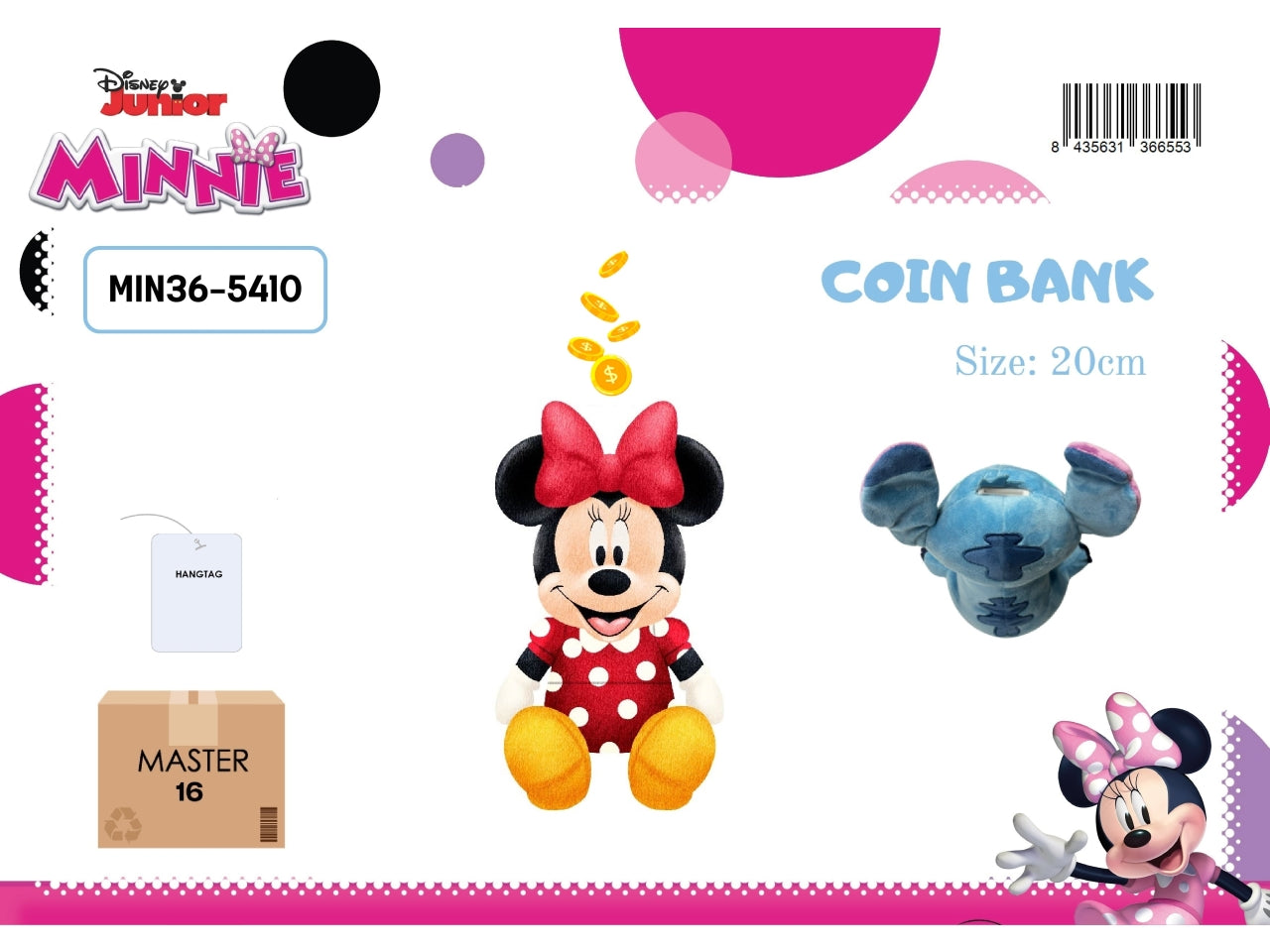 Minnie salvadanaio in Plush 20cm