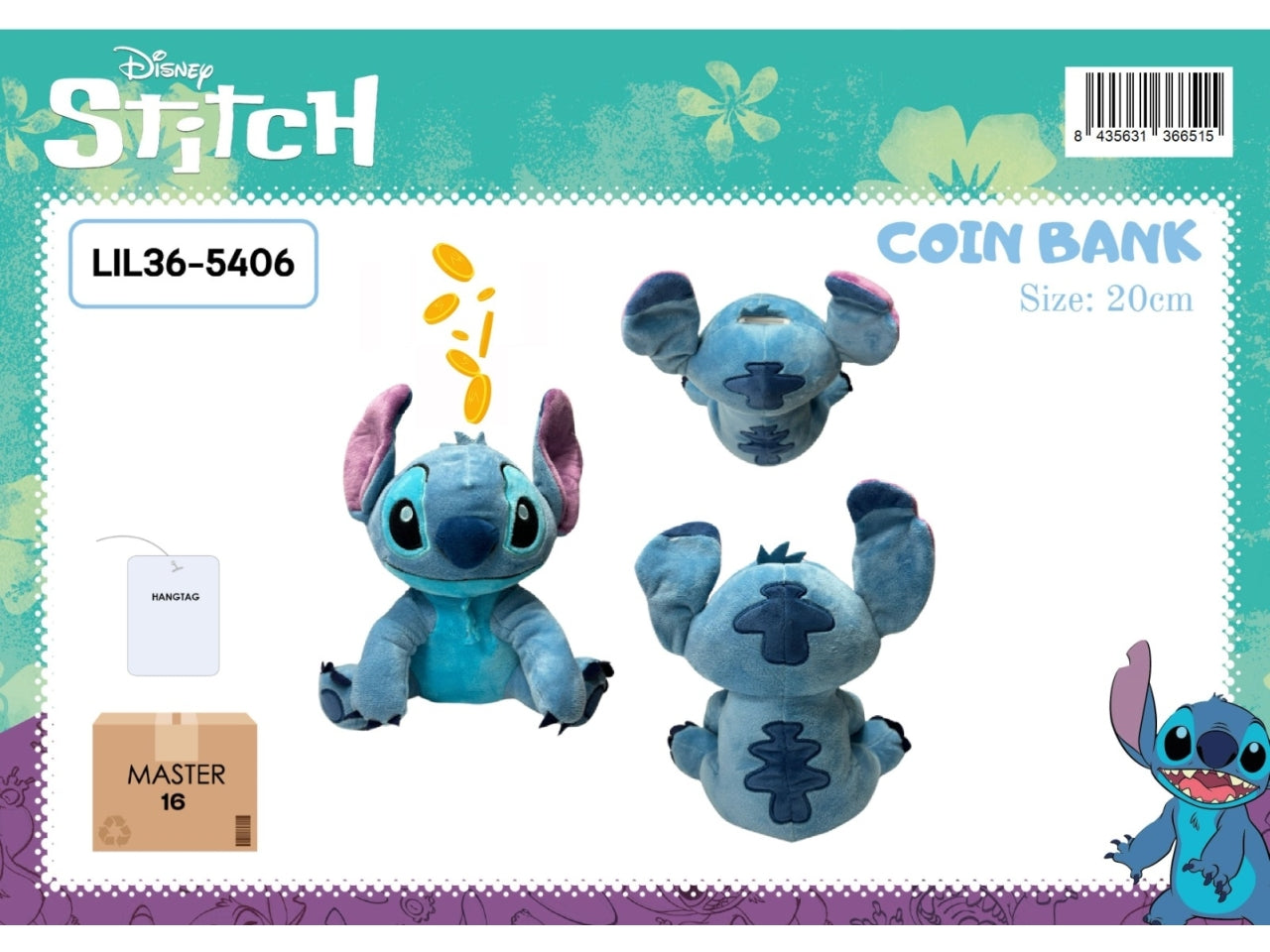 Stitch salvadanaio in Plush 20cm