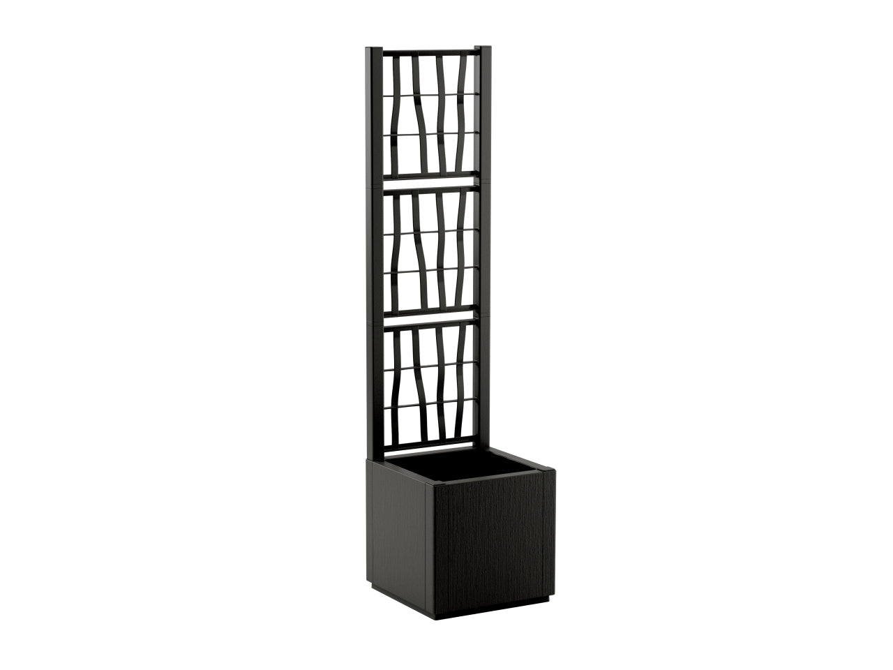 Ethica fioriera 38l con spalliera 36x36xh.140cm grafite