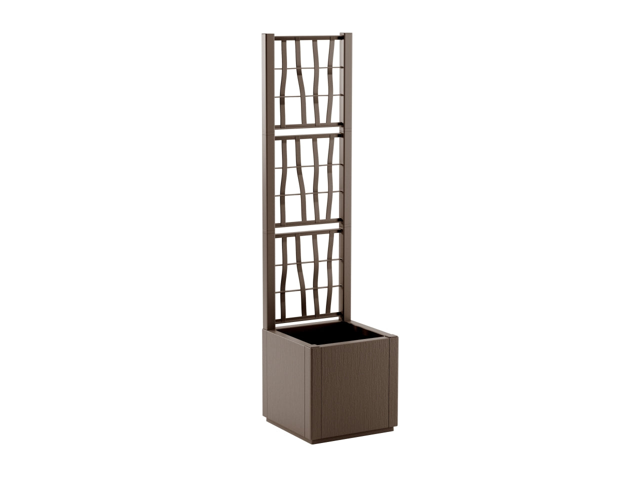 Ethica fioriera 38l con spalliera 36x36xh.140cm tortora