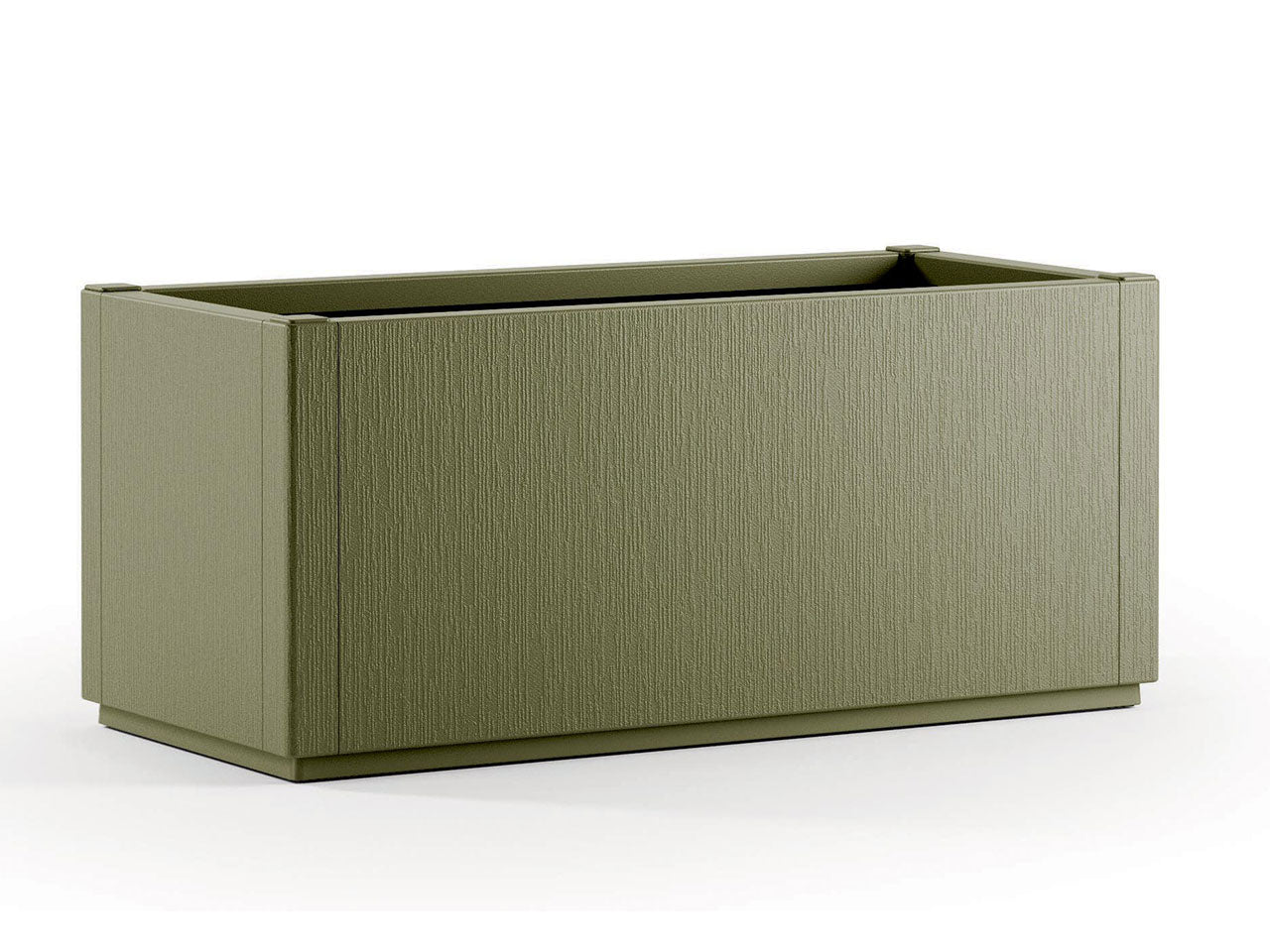Ethica fioriera rettangolare 80l 80x36xh.35cm verde oliva