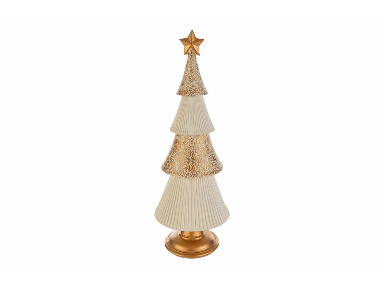 Albero natalizio 41cm in resina panna