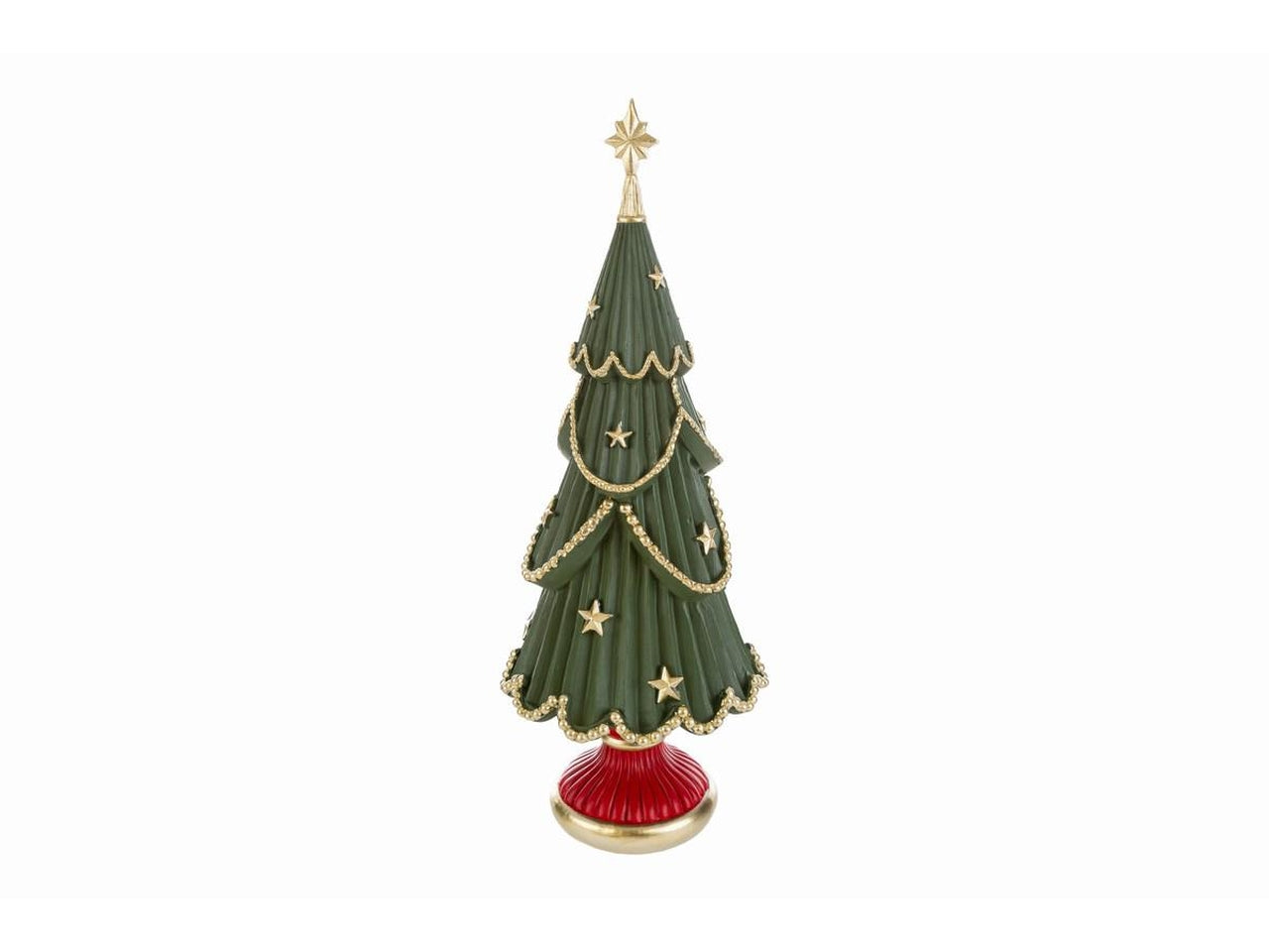 Albero natalizio 31cm in resina gold star