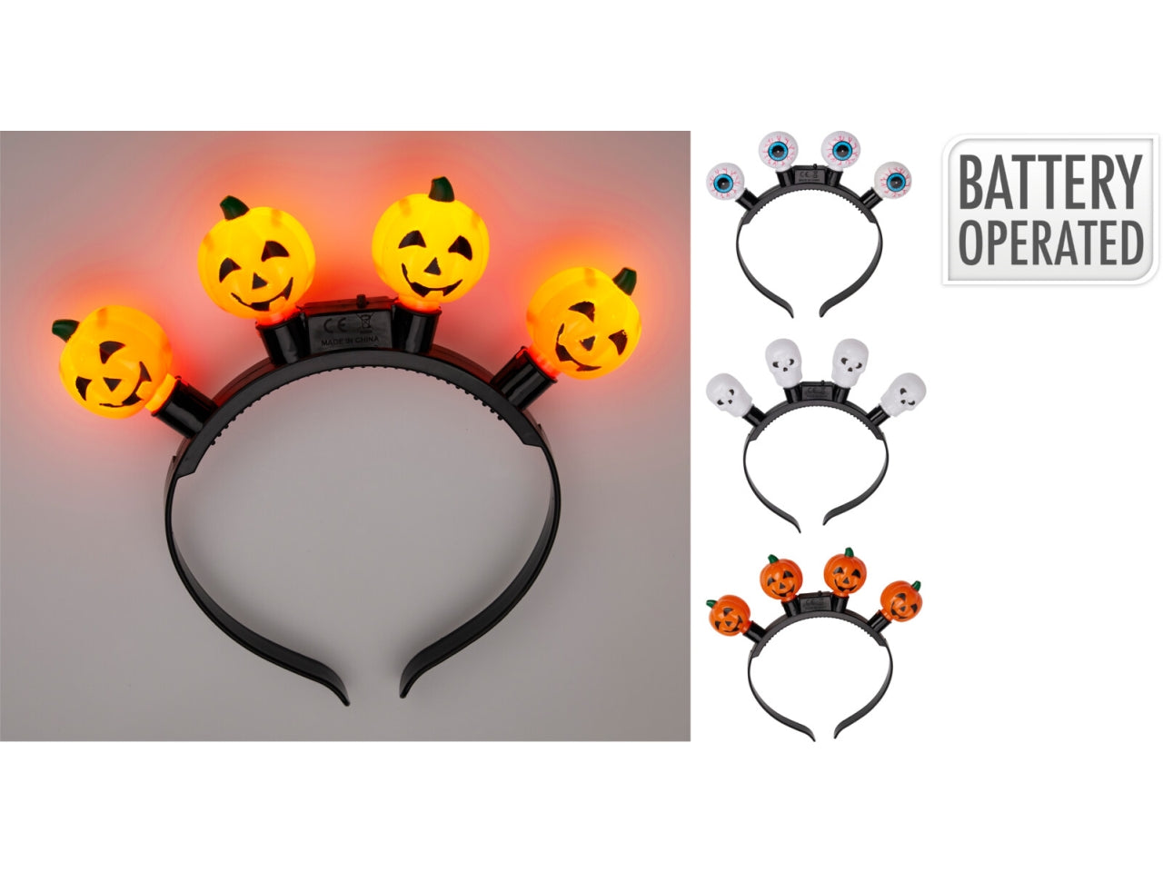 Cerchietto halloween con led soggetti assortiti