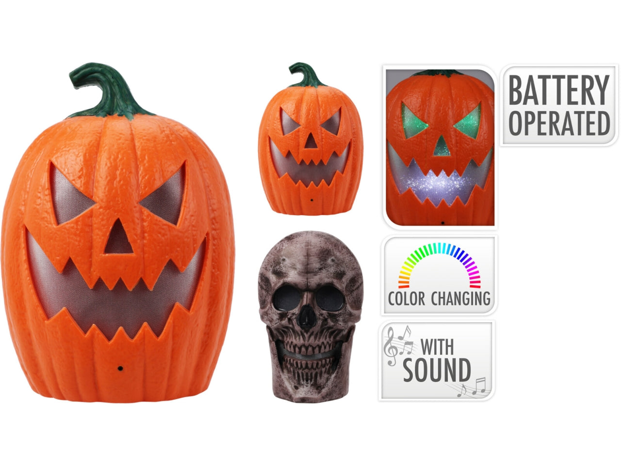 Figura halloween con led 30cm soggetti assortiti