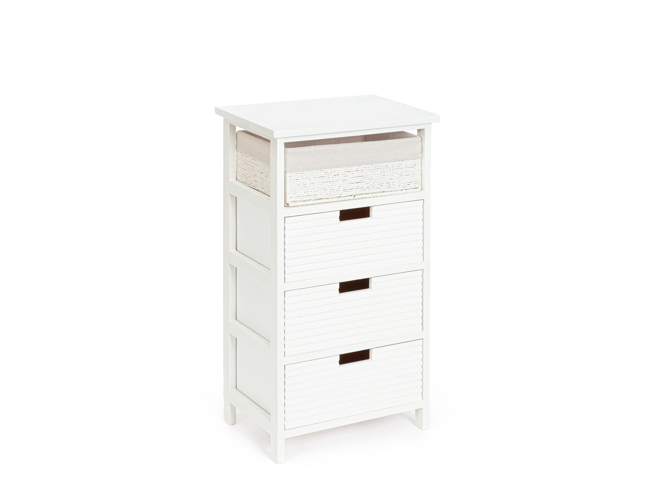 Leonie cassettiera 4 cassetti 40x29xh.73cm bianco