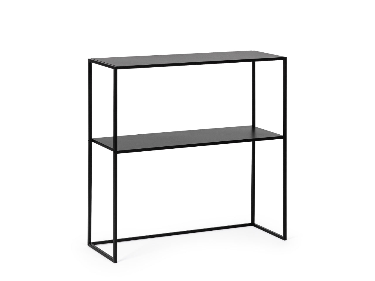 Alrik consolle 2 piani rettangolare nero 78xh.78cm