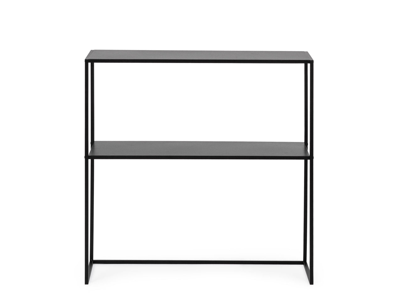 Alrik consolle 2 piani rettangolare nero 78xh.78cm