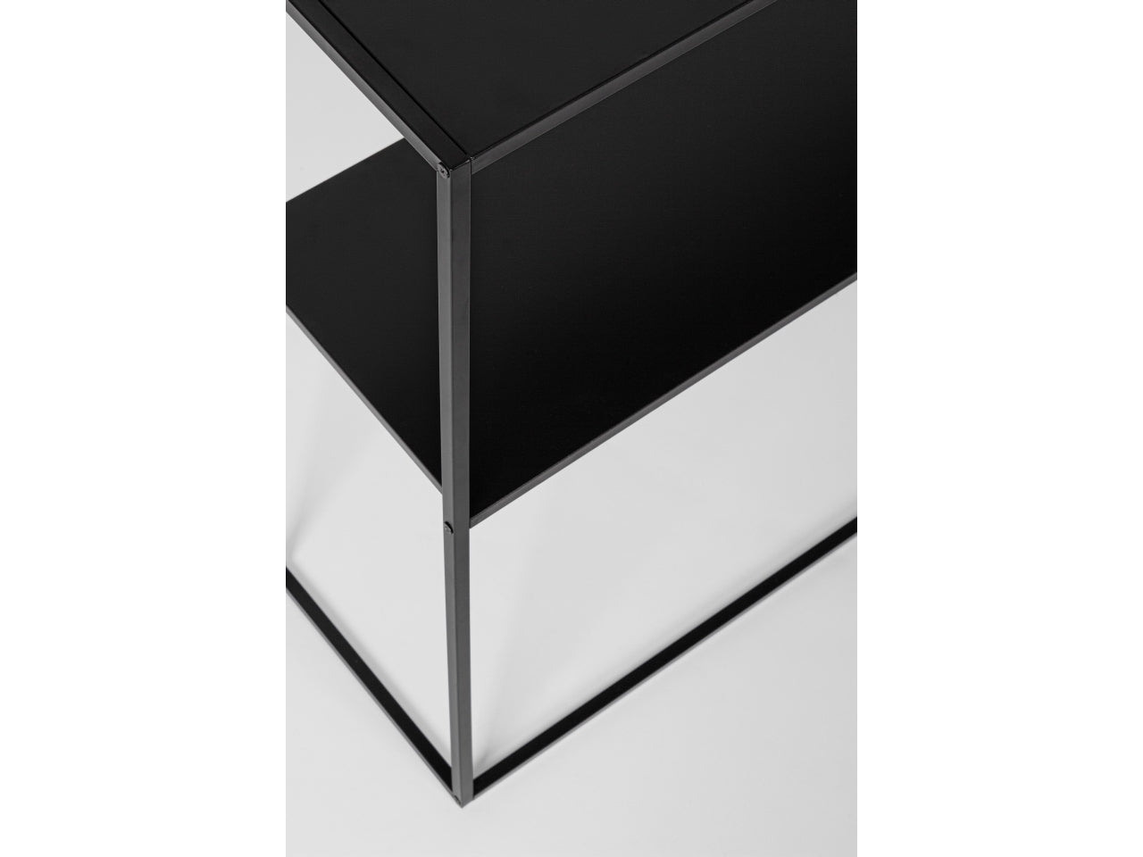 Alrik consolle 2 piani rettangolare nero 78xh.78cm