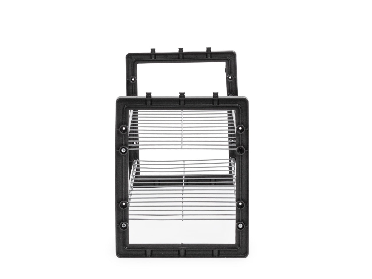 Hallfrid scarpiera 2 piani rettangolare nera 69x25xh.31cm