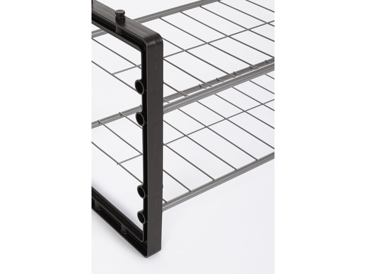 Hallfrid scarpiera 2 piani rettangolare nera 69x25xh.31cm