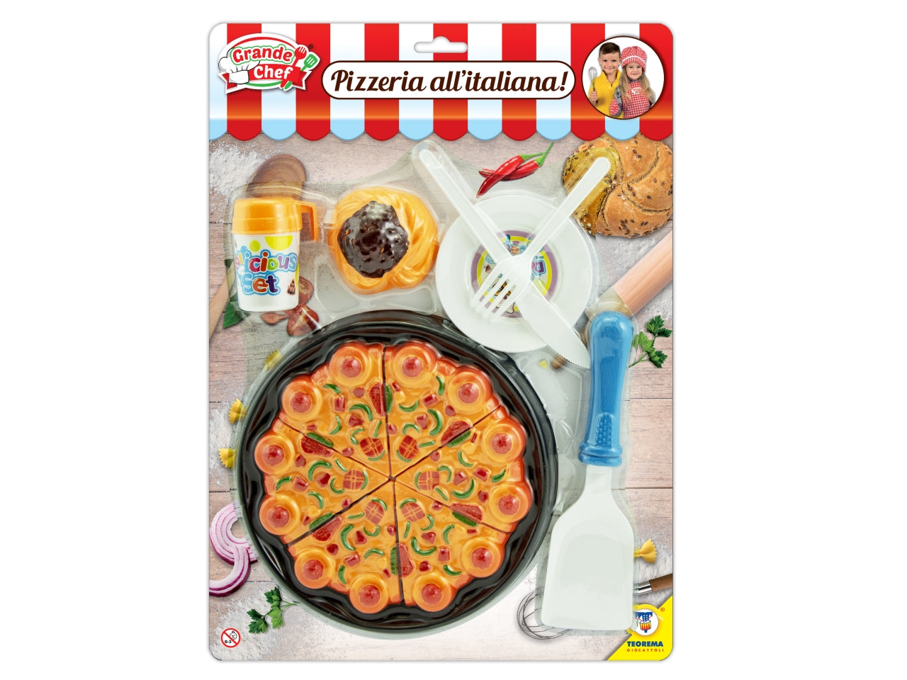 Grande chef set pizza con accessori