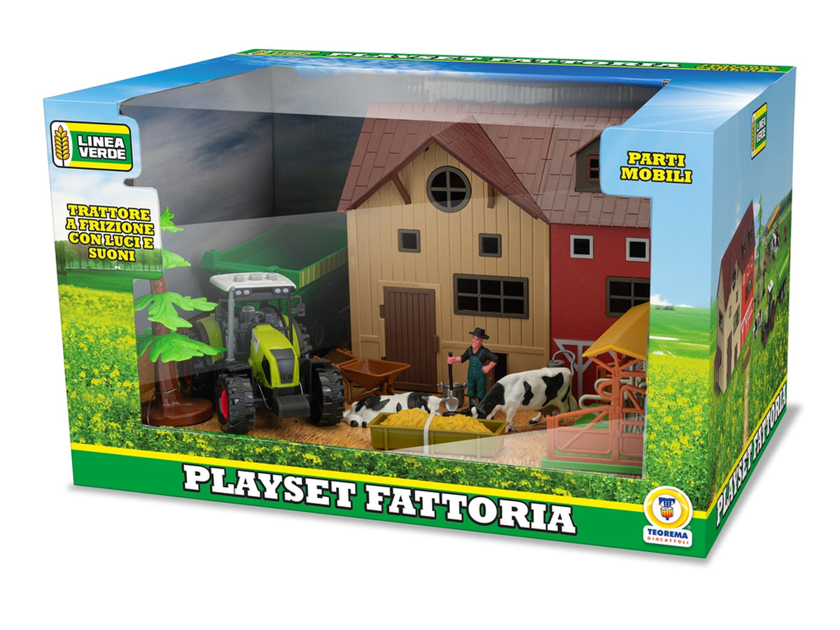 Linea verde fattoria con trattore a frizione