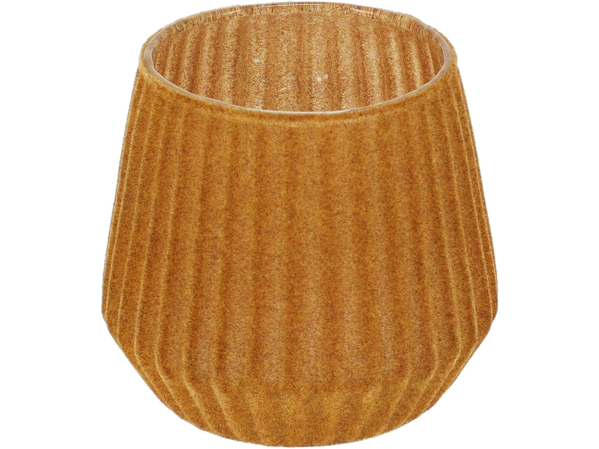 Porta tealight floccato 9cm oro