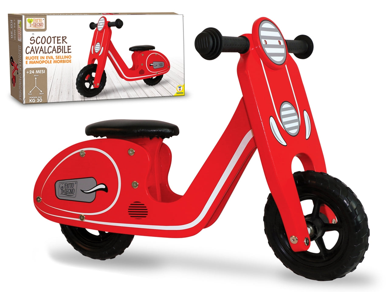 Fatto di legno scooter in legno max.30kg