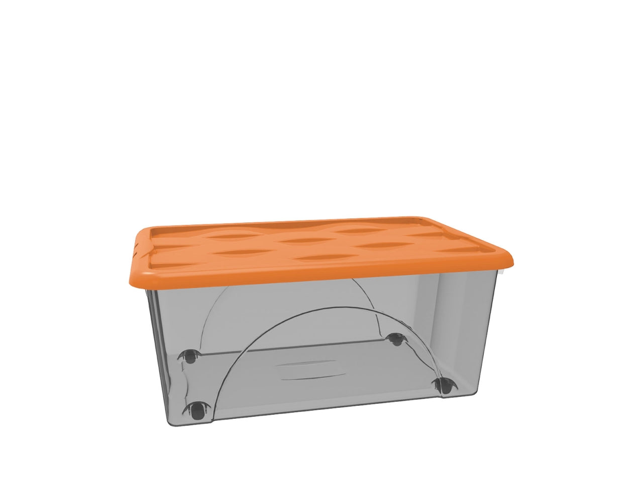 Storage box dune 45lt con ruote fume' + coperchio assortito