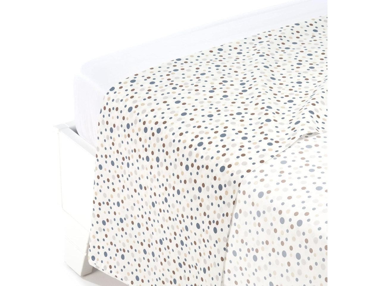 Lenzuola superiore 2piazze di pois naturale 69149