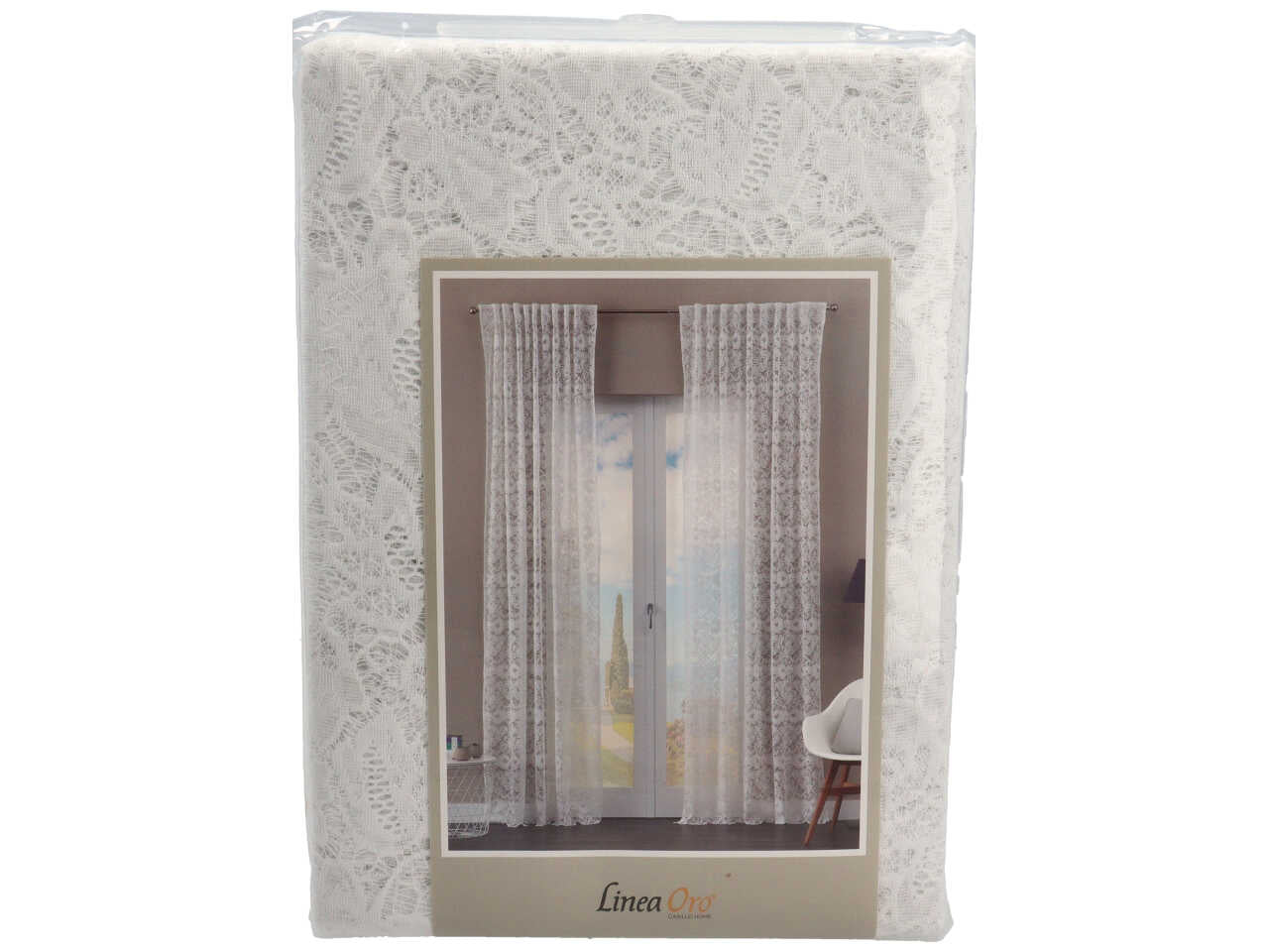 Cleopatra pannello singolo cm 140x280 con fascia di colore bianco