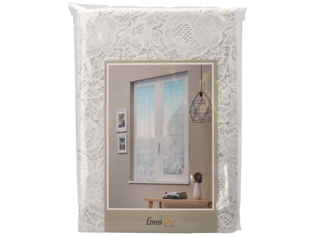 Cleopatra coppia tendine regolabili cm 60x150 con 2 fili di colore bianco