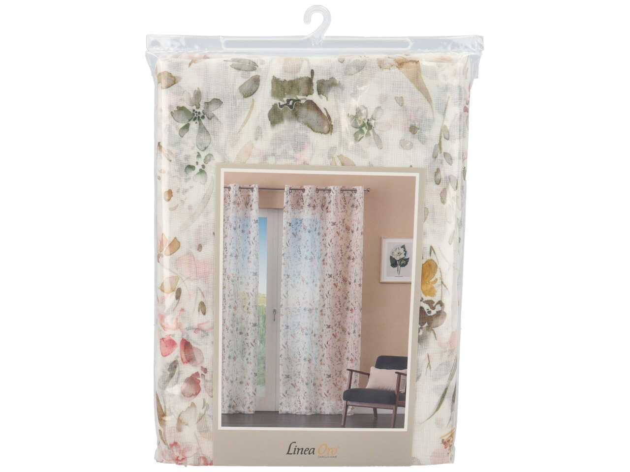 Giulia pannello tenda con borchie 140x280 cm di colore arancio