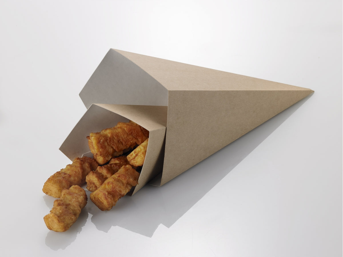 Street food cono da fritti 200 ml 7x7x17,5cm confezione da 50 coni