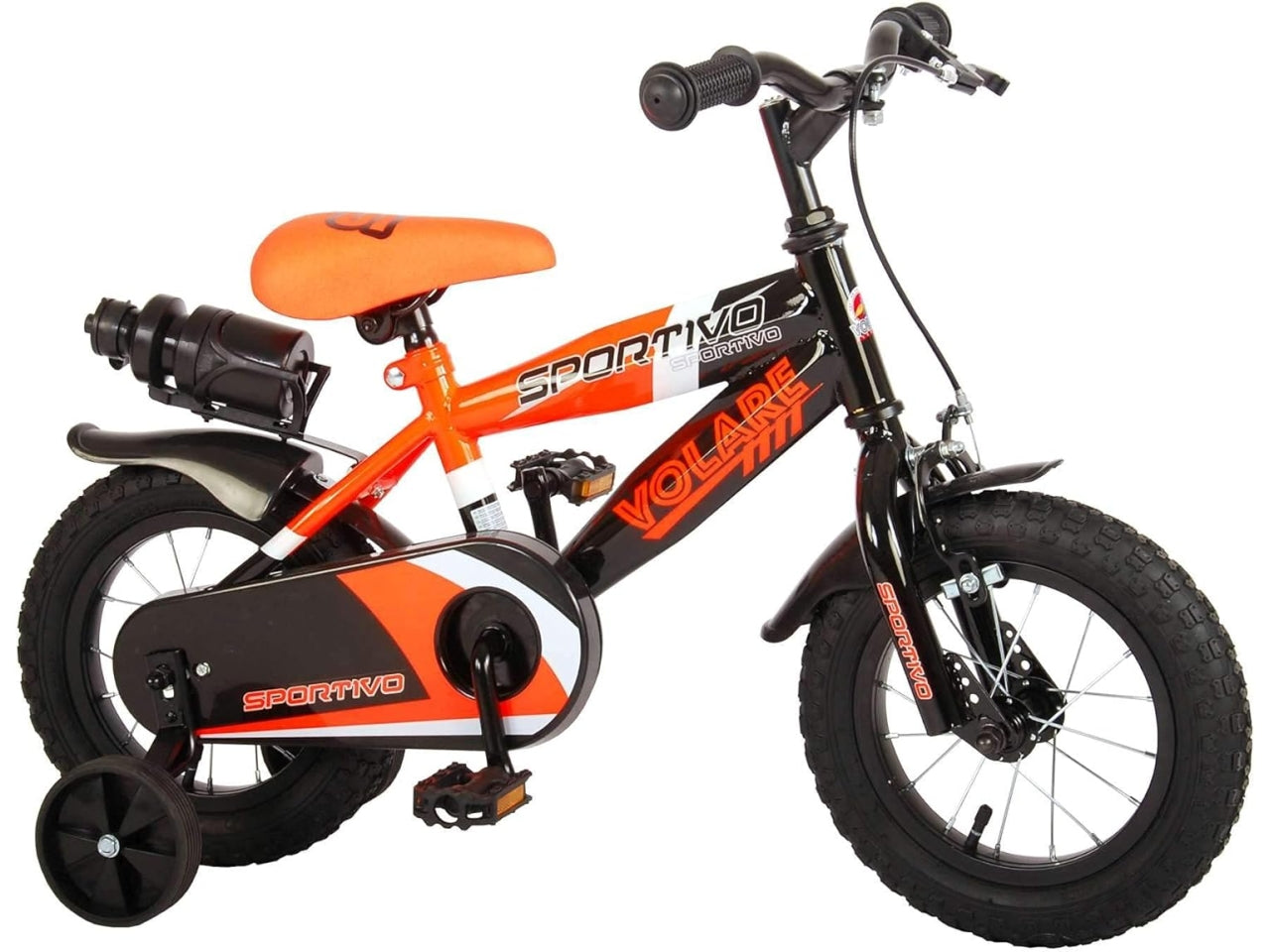 Bicicletta bimbo sportivo 12 arancione/nero