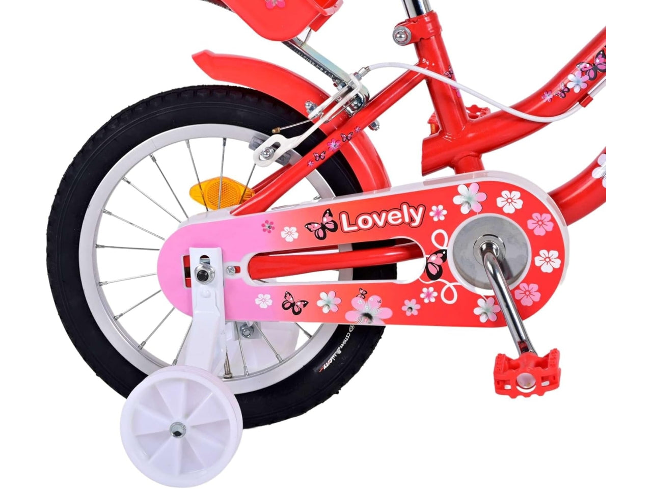 Bicicletta bimba volare 14 lovely rosso/bianco
