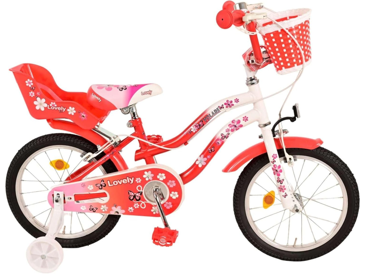 Bicicletta bimba volare 16 lovely rosso/bianco