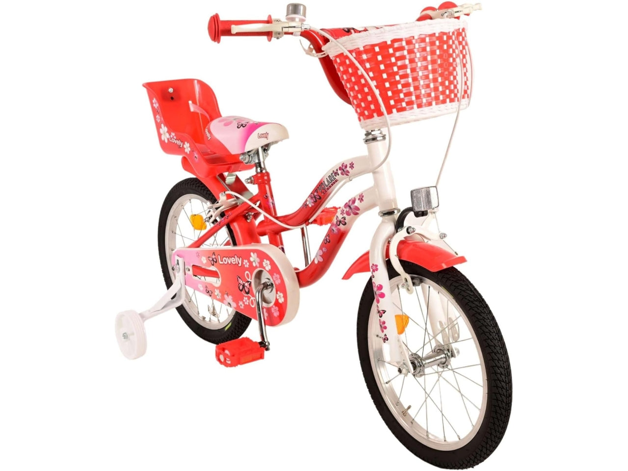 Bicicletta bimba volare 16 lovely rosso/bianco