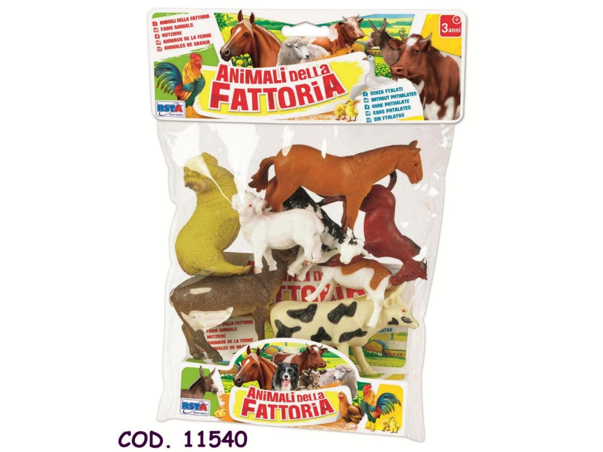 Set di 8 animali fattoria medi