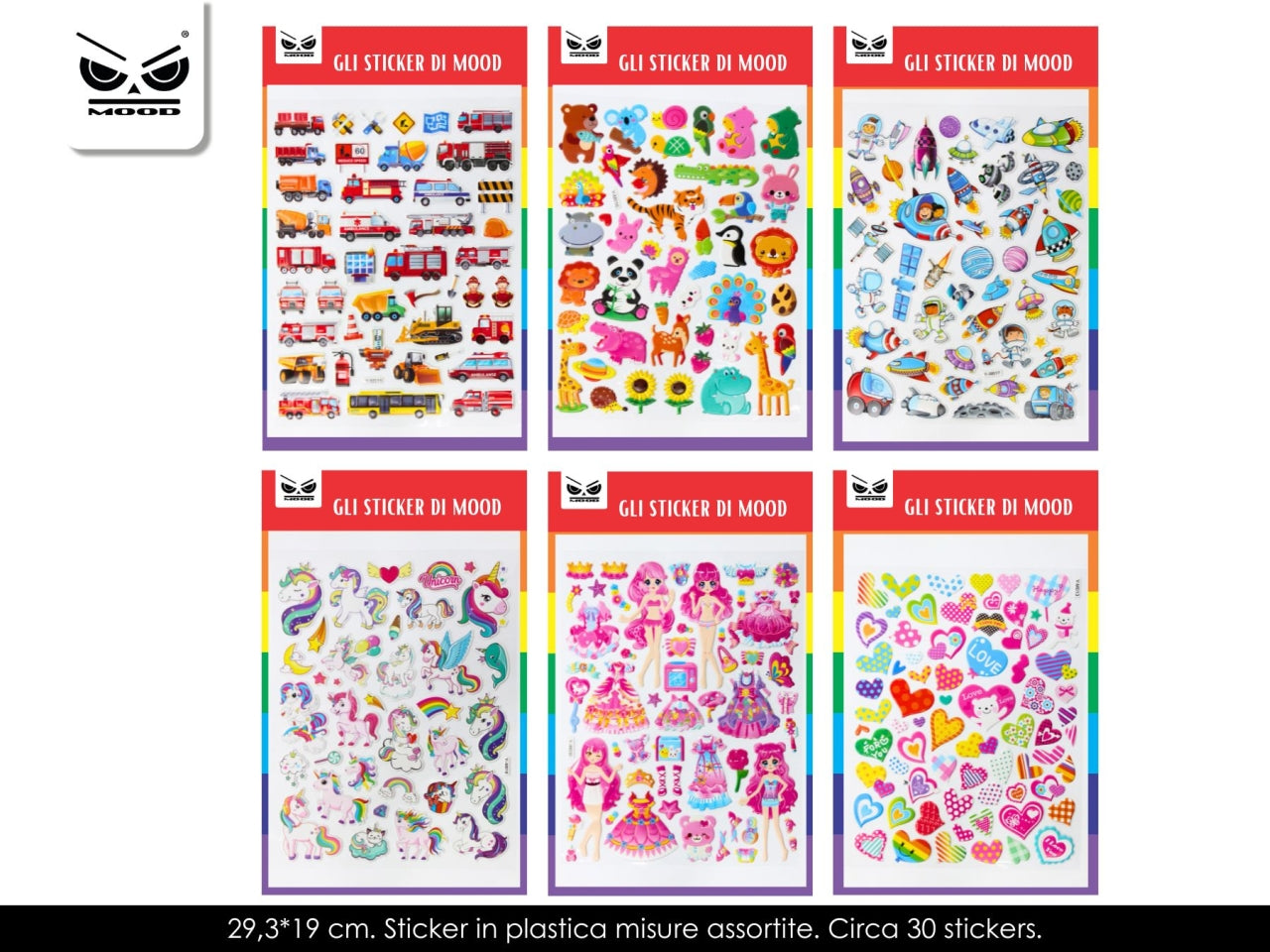 Sticker maxi flat assortiti