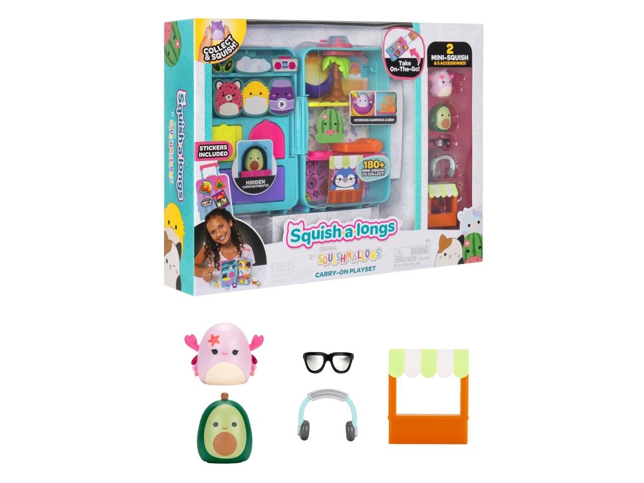 Squish a longs playset Trolley con accessori e personaggi