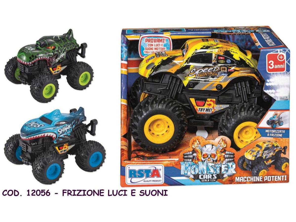 Auto monster a frizione con luci e suoni in scala 1:24