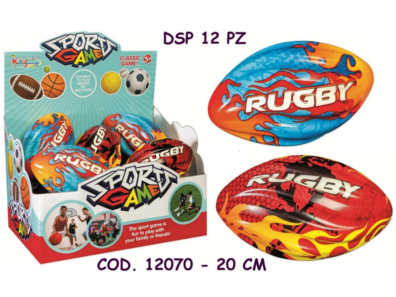 Palla da rugby 20cm
