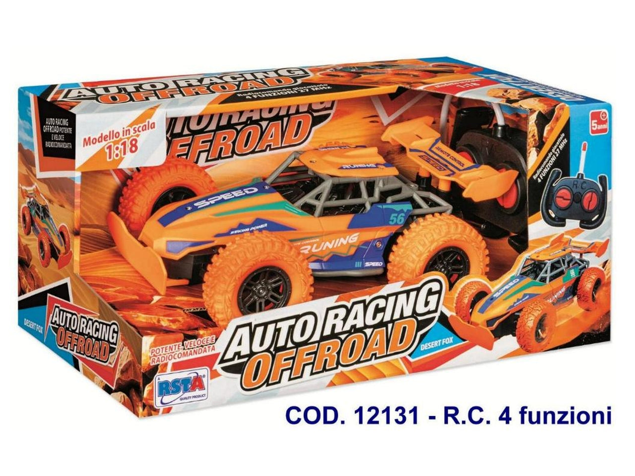 Auto desert fox radiocomandata in scala 1:18
