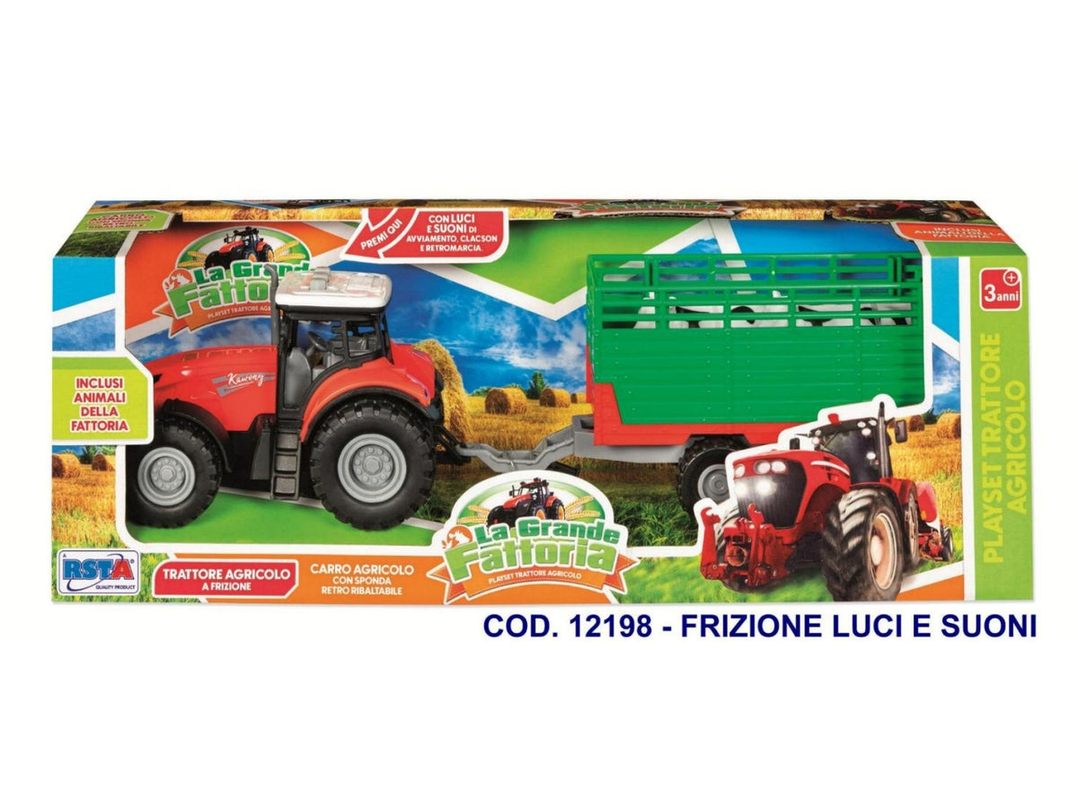 Trattore agricolo a frizione con carro grande fattoria