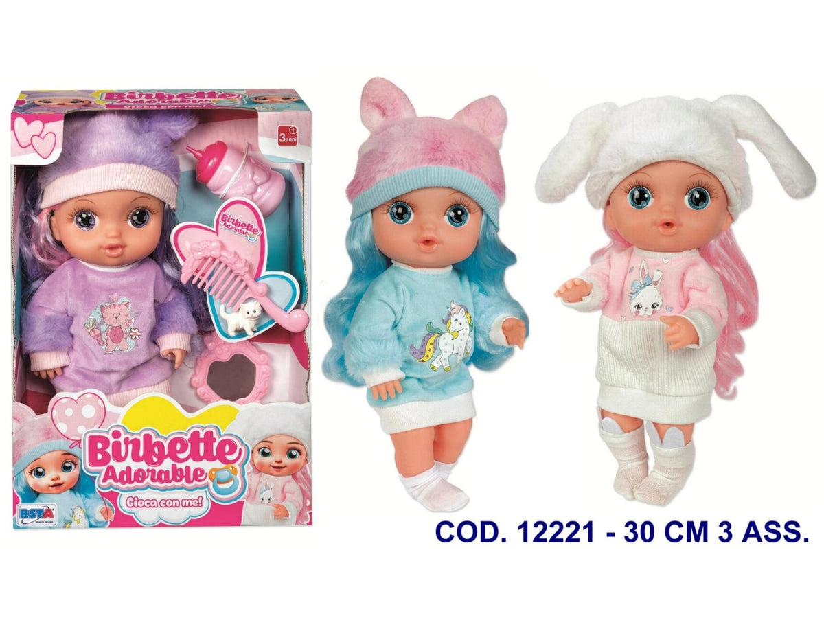 Bambola birbette grandi 30cm - disponibile in 3 assortimenti