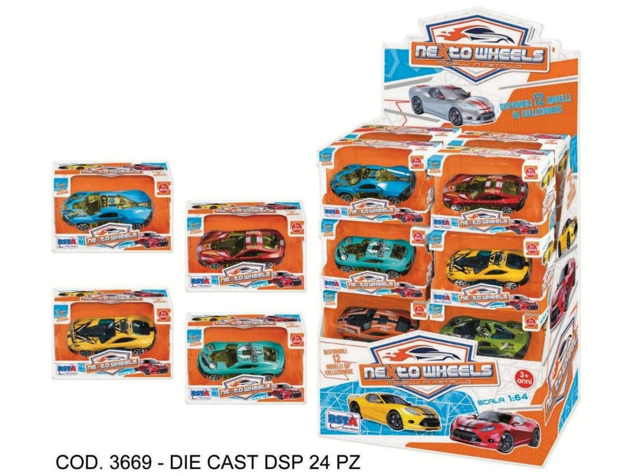 Auto die cast 1:64 - disponibile in modelli assortiti