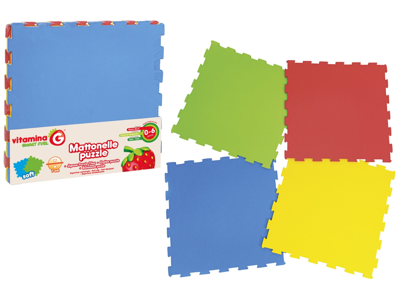 Vitamina G mattonelle puzzle 4pezzi 60x60x1cm
