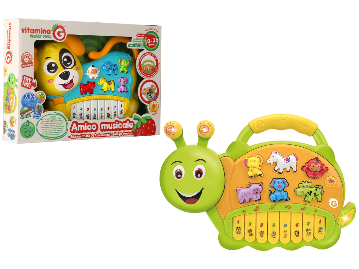 Vitamina G bruco/cane musicale batteria  assortiti