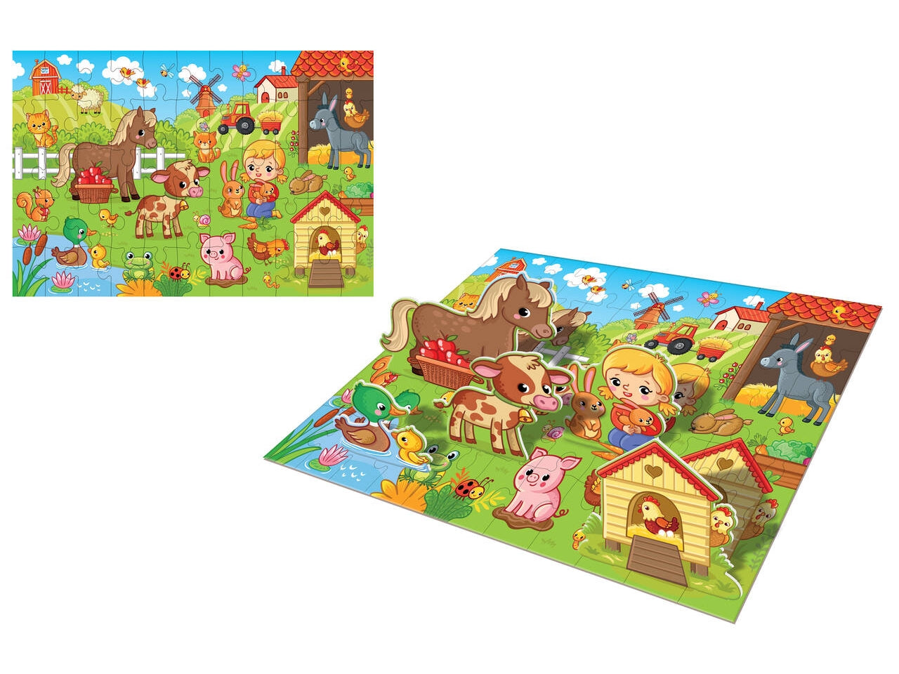 Vitamina G puzzle fattoria/safari 55pz in 3D