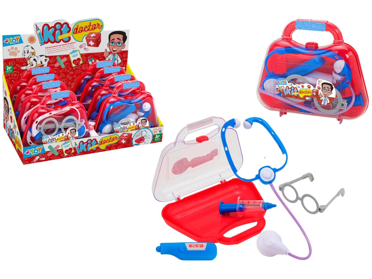 W toy valigetta dottore la confezione contiene set 8 pezzi