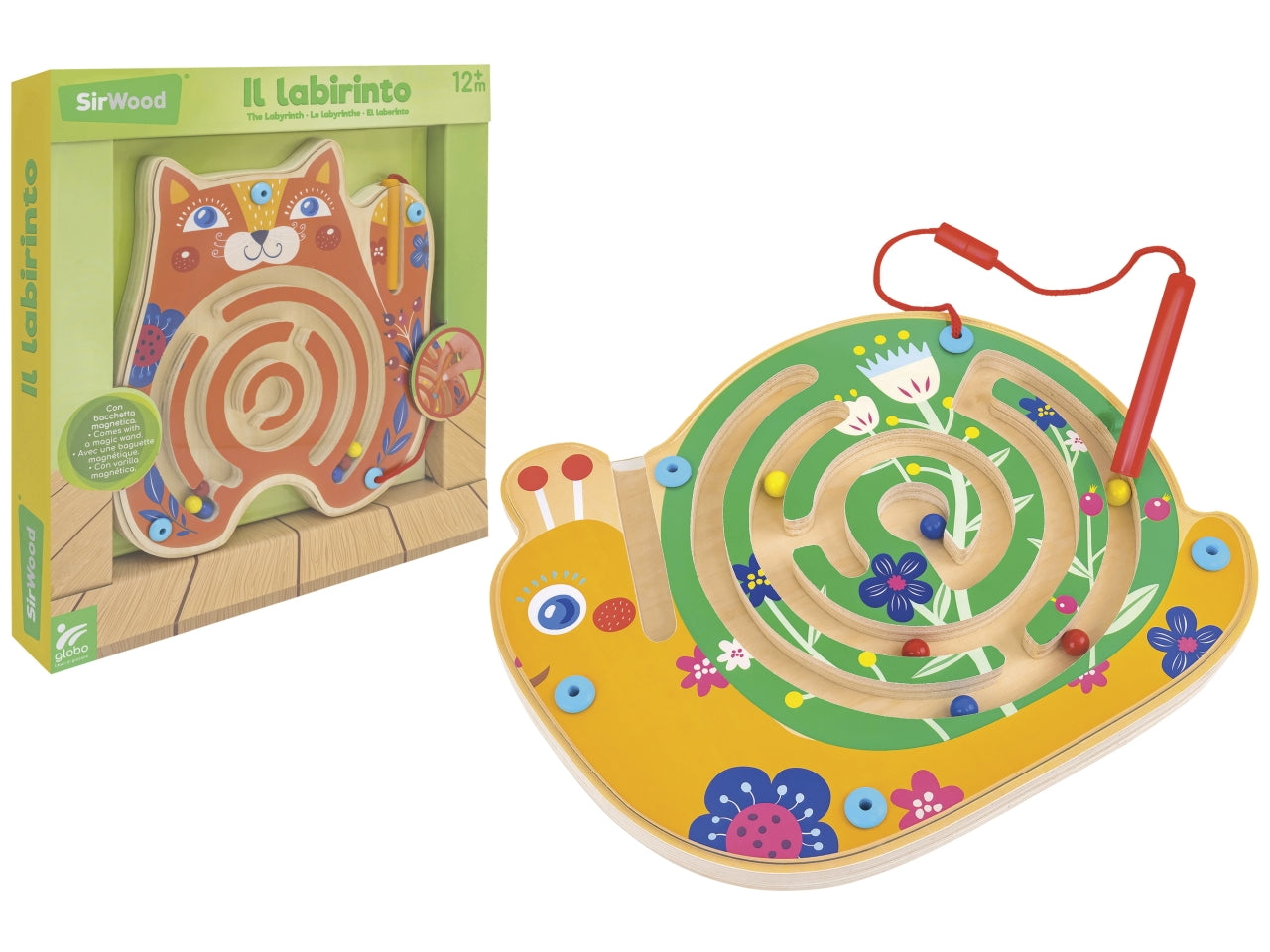 Sirwood gioco labirinto animali in legno assortiti