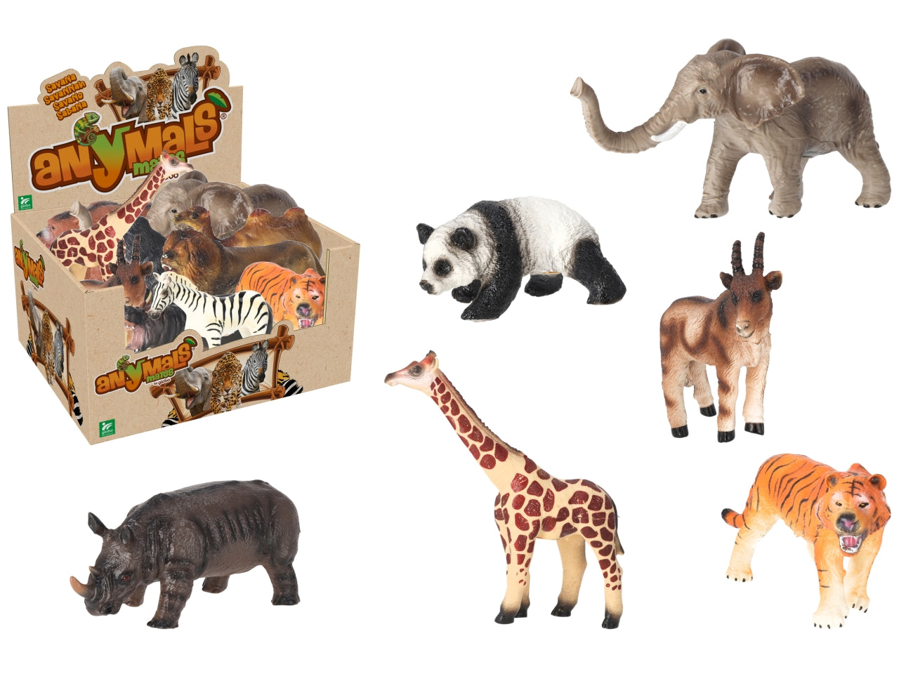 Anymals' mates animali soffici savana 26x17cm assortiti