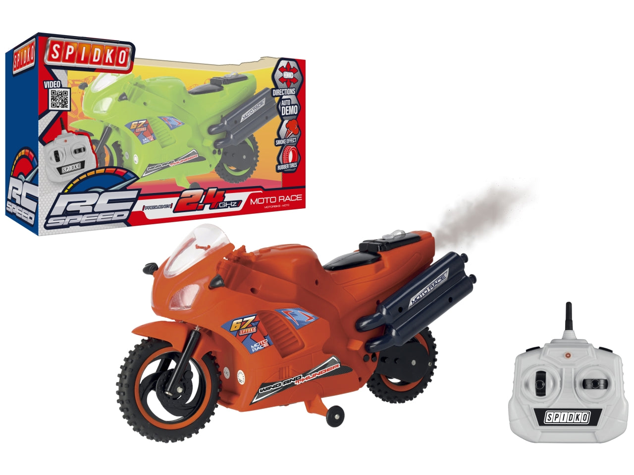 Spidko moto retrocarica confumo in colorazioni assortite